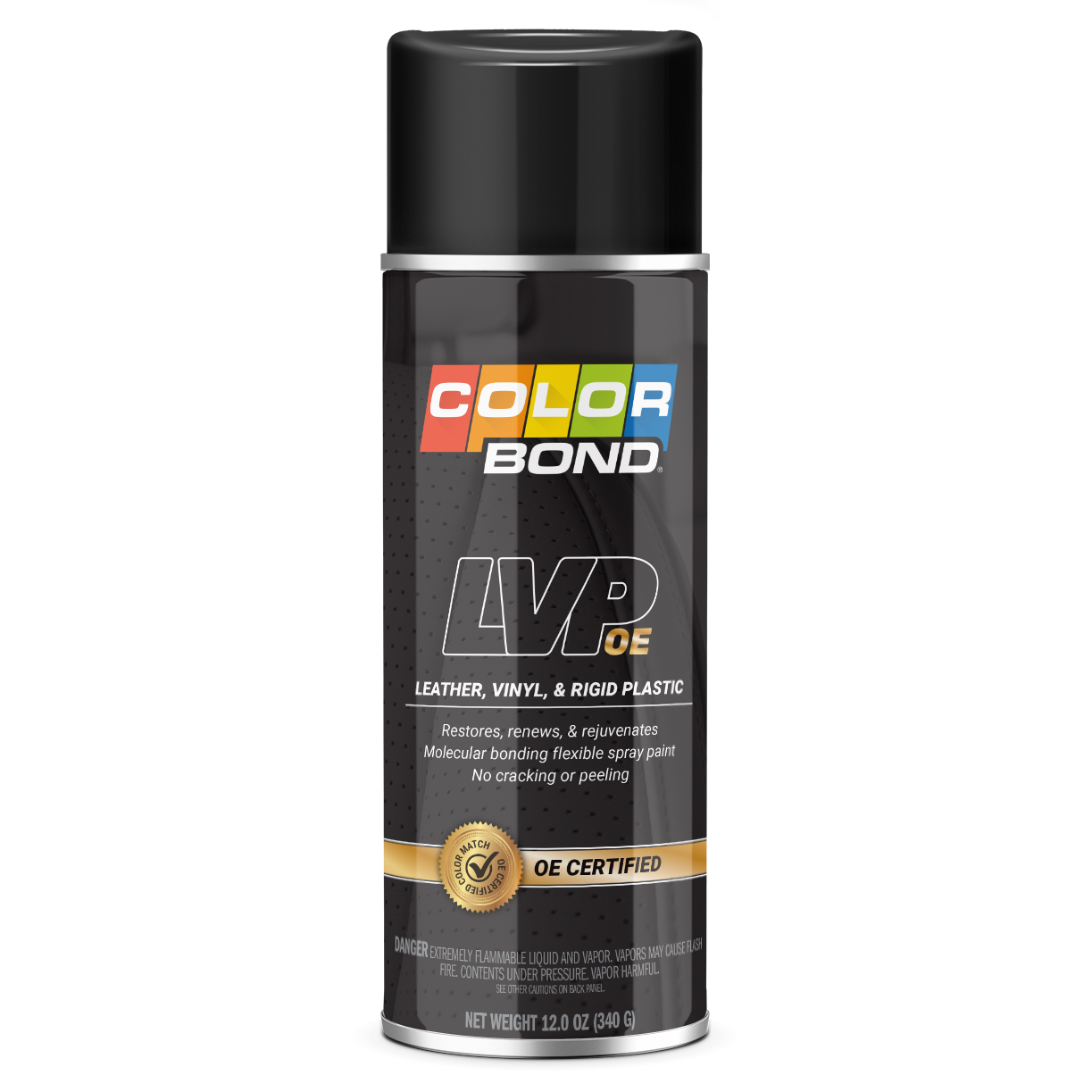 ColorBond (119) Ford Black LVP Leather, Vinyl & Hard Plastic Refinisher  Spray Paint - 12 oz. 