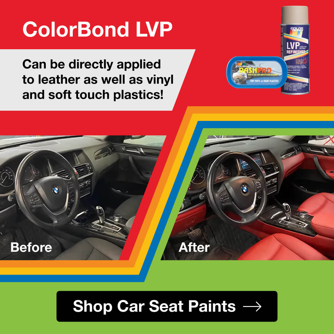 LVP OE Colors for Leather, Vinyl & Plastic Spray Paint Coating Colorbond  Paint